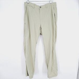 REI‎ Khaki Lightweight Quick Dry Nylon Packable Hiking Pants